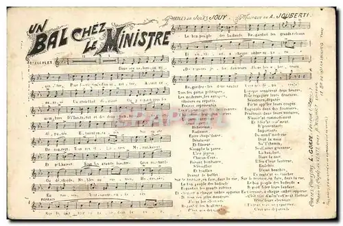 Cartes postales Un bal chez le ministre Jules Jouy Jouberty