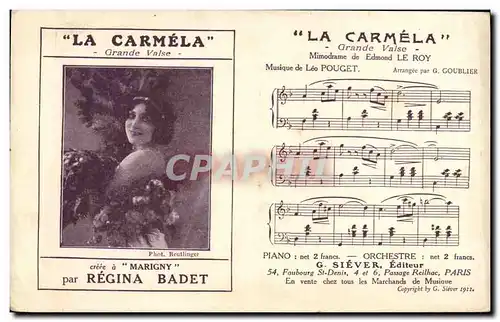 Cartes postales La Carmela Grande valse Marigny Regina Badet