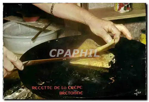 Cartes postales moderne Cuisine Recette de la crepe bretonne