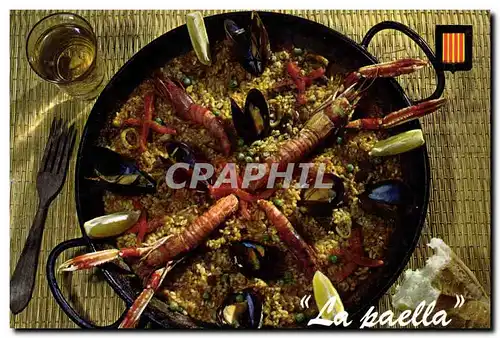 Cartes postales moderne Cuisine La paella