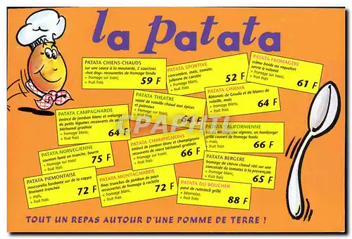 Cartes postales moderne Cuisine La patata