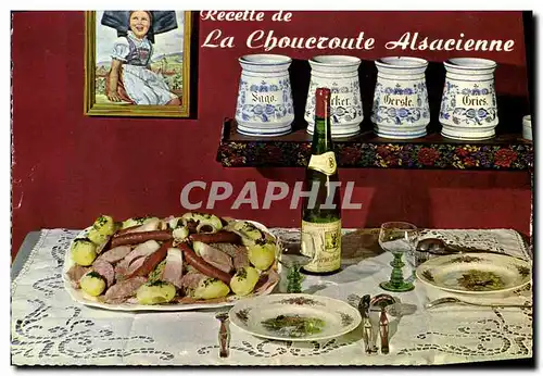 Cartes postales moderne Cuisine Recette de la Choucroute Alsacienne