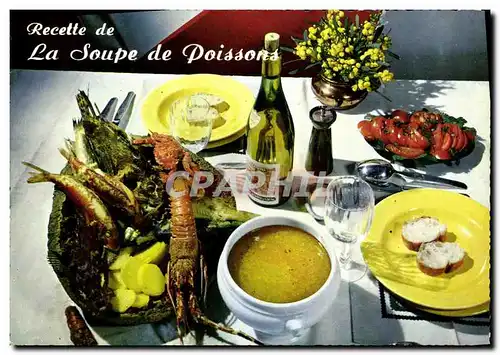 Cartes postales moderne Cuisine Recette de la soupe de poissons