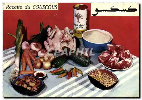 Cartes postales moderne Cuisine Recette de couscous