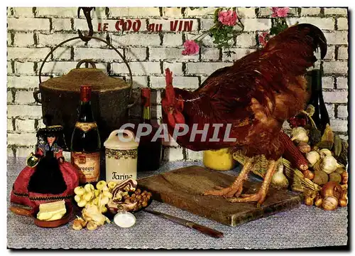 Cartes postales moderne Cuisine Le coq au vin