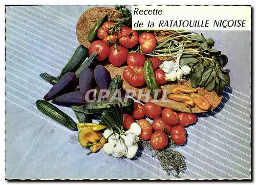 Cartes postales moderne Cuisine Recette de la Ratatouille Nicoise