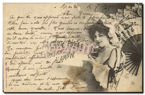 Cartes postales Fantaisie Femme Eventail