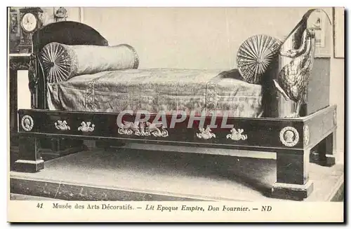 Cartes postales Musee des Arts Decoratifs Lit Epoque Empire Don Fournier