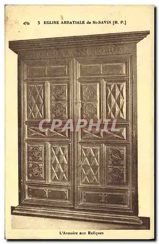 Cartes postales Eglise abbatiale de St Savin L&#39armoire aux reliques