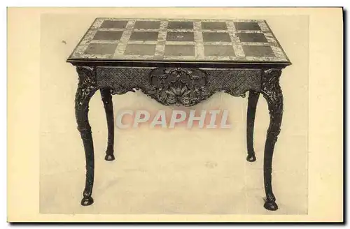 Ansichtskarte AK Table en chene avec plateau de marbre Travail liegeois Musees royaux d&#39art et d&#39histoire B