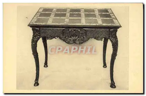Cartes postales Table en chene avec plateau de marbre Travail liegeois Musees royaux d&#39art et d&#39histoire B