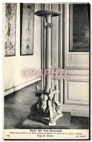 Cartes postales Musee des Arts Decoratifs Porte girandoles en bois peint Peyre