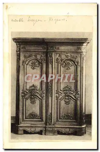 Image coll�e sur format carte postale Meuble Regence