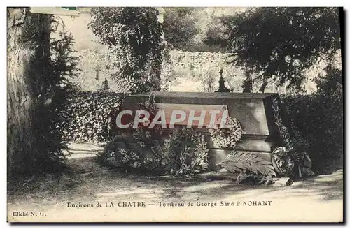 Cartes postales Environs de La Chatre Tombeau de George Sand a Nohant