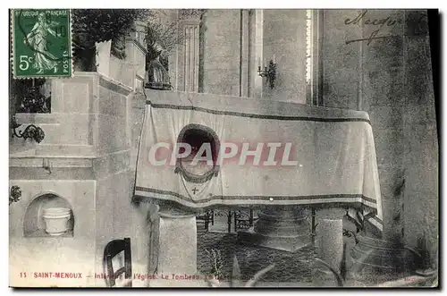 Cartes postales Saint Menoux Interieur de l&#39eglise Le tombeau
