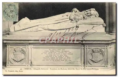 Ansichtskarte AK Dreux Chapelle Saint Louis Tombeau de Madame Adelaide Soeur du roi Louis Philippe