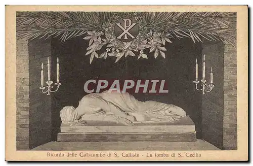 Cartes postales Ricordo della catacombe di S Callisto la tomba di S Cecilia