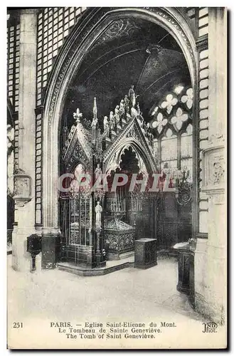 Ansichtskarte AK Paris Eglise Saint Etienne du Mont Le tombeau de Sainte Genevieve