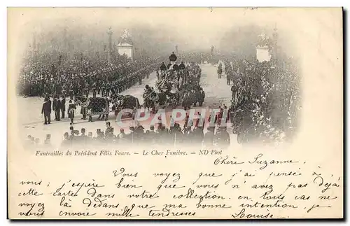 Cartes postales Funerailles du President Felix Faure Le char funebre