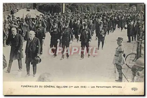 Vintage Postcard Funeral of General Gallieni V.I.P.