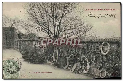 Cartes postales Paris Pere Lachaise Le mur des federes