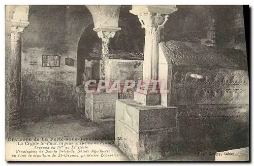 Ansichtskarte AK Environs de la Ferte sous Jouarre La crypte St Paul Cenotaphes de Sainte Telchide Sainte Aiguilb