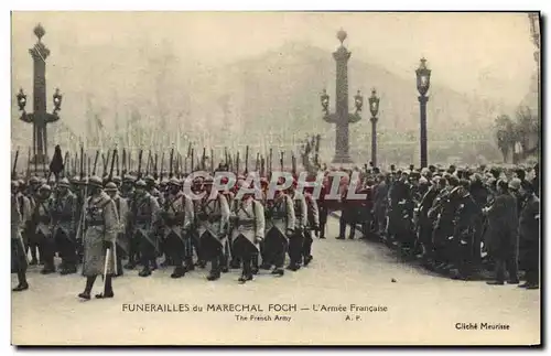 Cartes postales Funerailles du Marechal Foch L&#39armee francaise