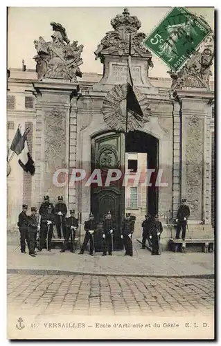 Cartes postales Militaria Versailles Ecole d&#39artillerie et du Genie