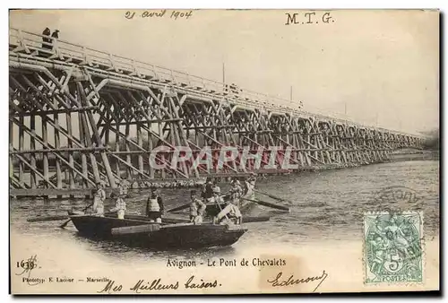 Cartes postales Militaria Avignon Le pont de Chevalets
