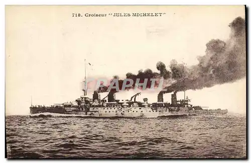 Cartes postales Bateau Jules Michelet Croiseur