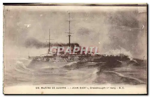 Cartes postales Bateau Jean Bart Dreadnought 1er rang