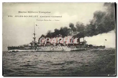 Cartes postales Bateau Jules Michelet Croiseur Cuirasse