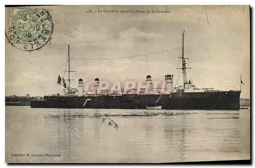 Cartes postales Bateau Le croiseur corsaire Jurien de la Graviere