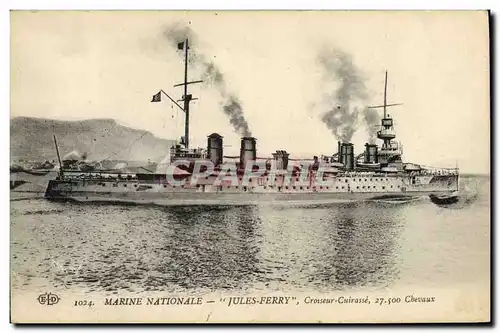 Cartes postales Bateau Jules Ferry Croiseur Cuirasse