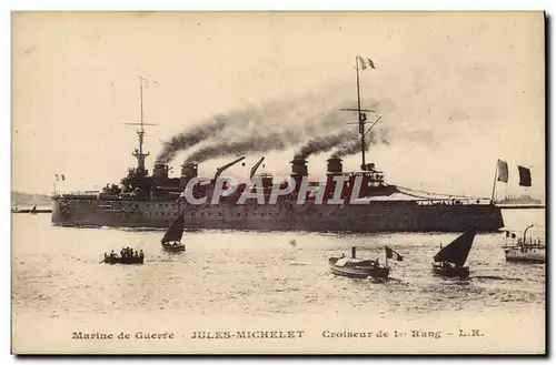 Cartes postales Bateau Jules Michelet Croiseur de 1er rang