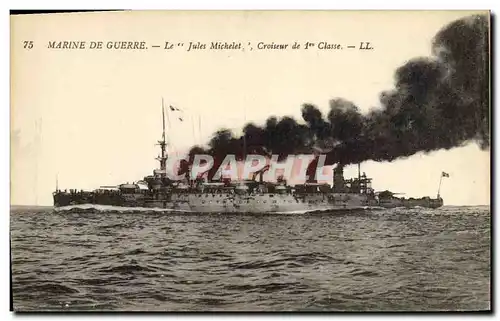 Ansichtskarte AK Bateau Jules Michelet Croiseur de 1ere classe
