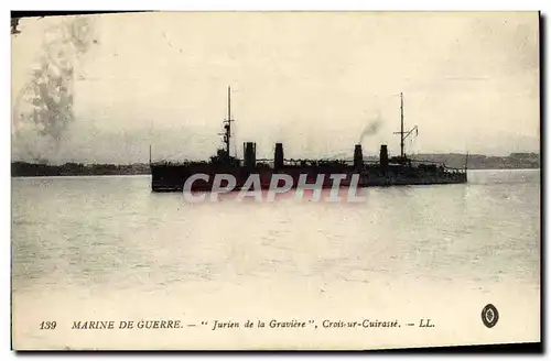 Cartes postales Bateau Jurien de la Graviere Croiseur Cuirasse