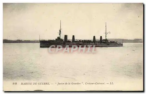 Cartes postales Bateau Jurien de la Graviere Croiseur Cuirasse