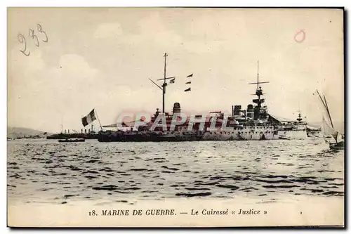 Ansichtskarte AK Bateau Le cuirasse Justice