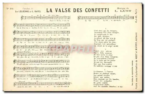 Ansichtskarte AK La valse des Confetti Leo Lelievre Rayel Lust