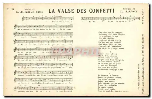Cartes postales La valse des Confetti Leo Lelievre Rayel Lust