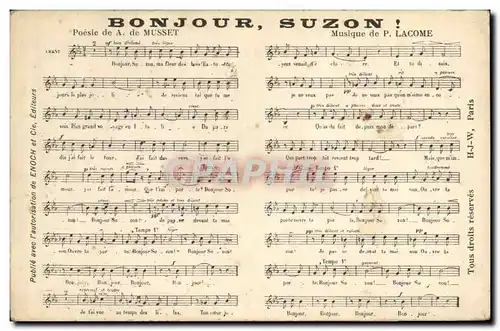 Ansichtskarte AK Bonjour Suzon Alfred de Musset Lacome