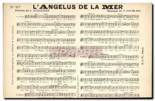 Cartes postales L&#39angelus de la Mer Durocher Goublier