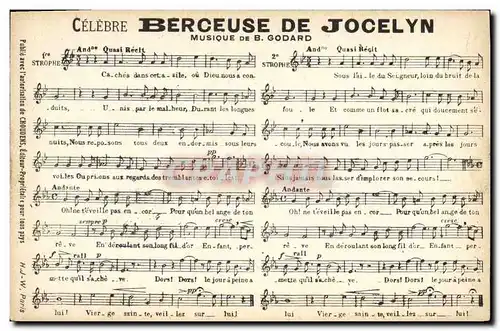 Ansichtskarte AK Celebre Berceuse de Jocelyn Godard