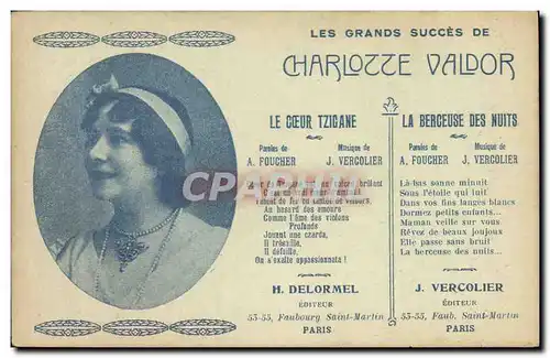 Cartes postales Charlozze Caldor Le coeur tzigane La berceuse des nuits