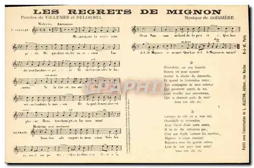 Ansichtskarte AK Les regrets de Mignon Villemer Delormel Boissiere