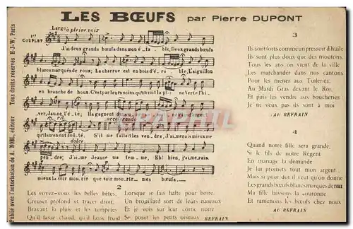 Cartes postales Les Boeufs Pierre Dupont