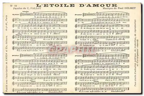 Ansichtskarte AK L&#39etoile d&#39mour Fallot Paul Delmet