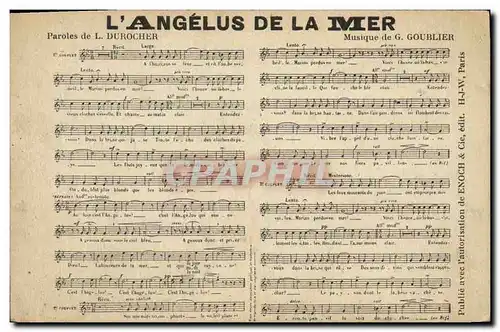Cartes postales L&#39Angelus de la Mer Durocher Goublier