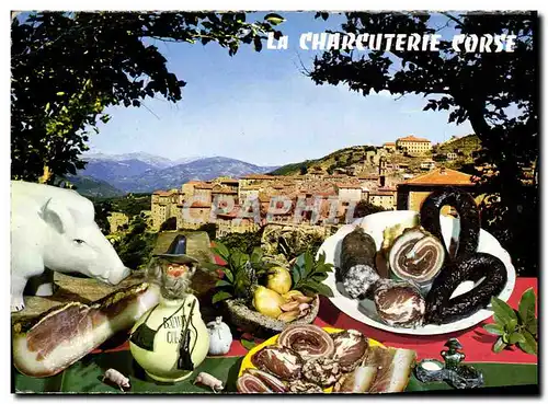 Cartes postales moderne La charcuterie Corse